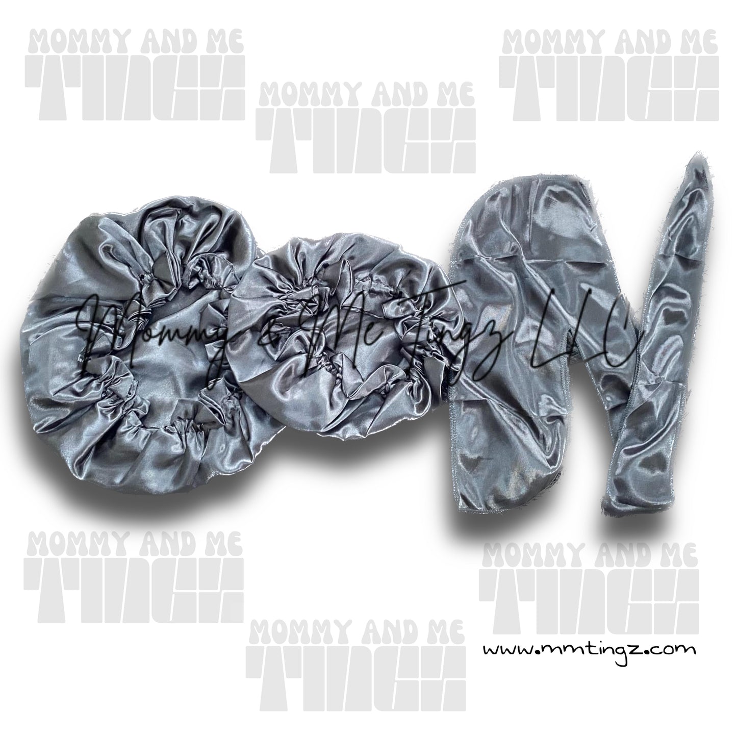 Mom And Son Reversible Silk Satin Bonnet And Durag| Adult And Kid