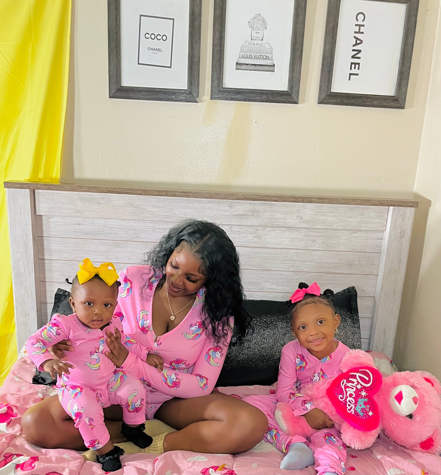 Pink Unicorn One Piece Onesie Mom And Child