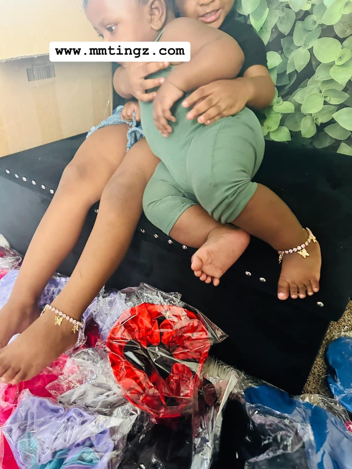They See Me Shine Butterfly Ankle Bracelet Mini And Mom