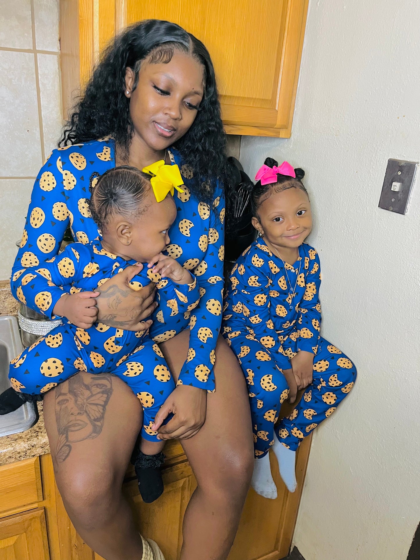 Cookie Monster One Piece Onesie Mom And Child Unisex