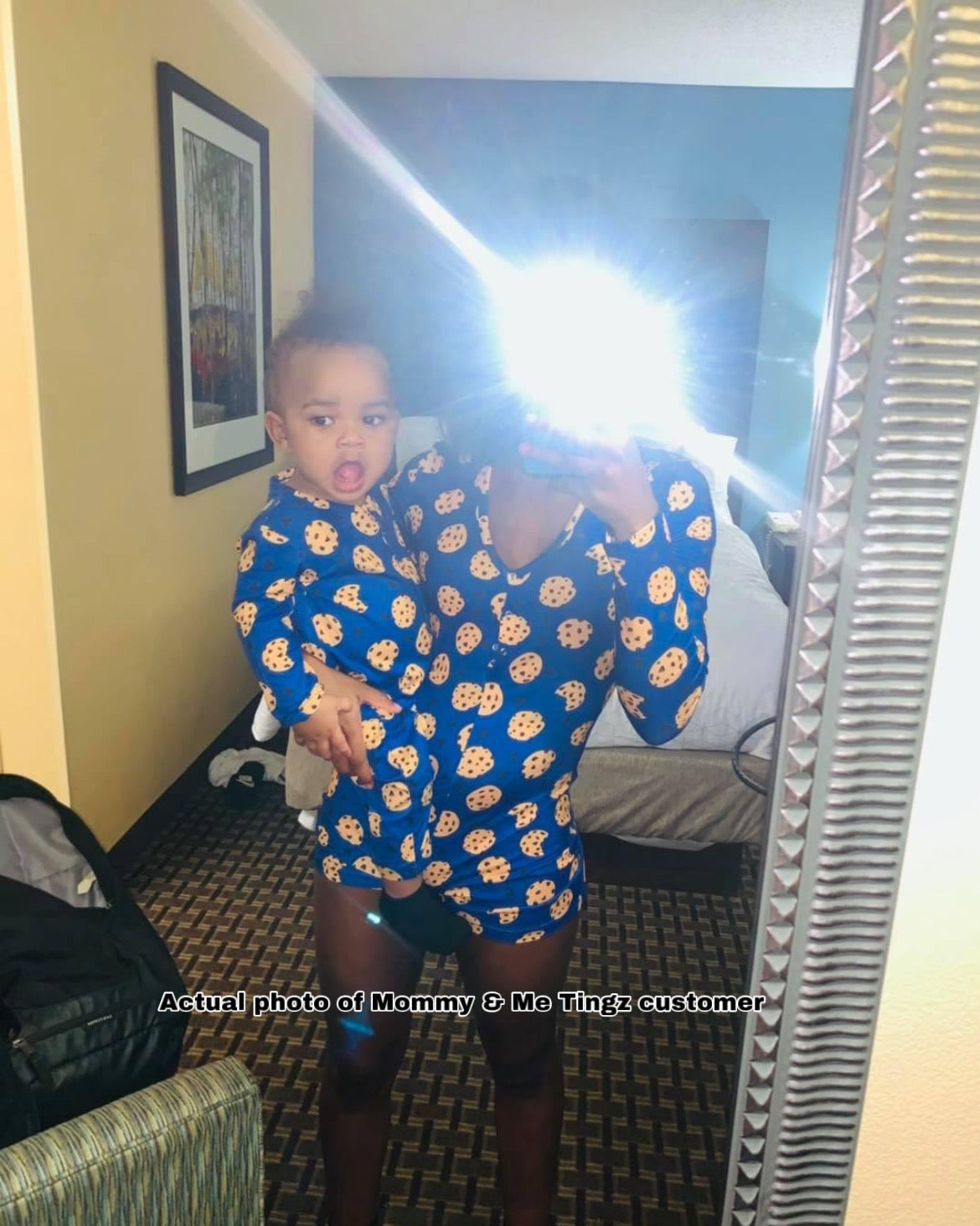 Cookie Monster One Piece Onesie Mom And Child Unisex