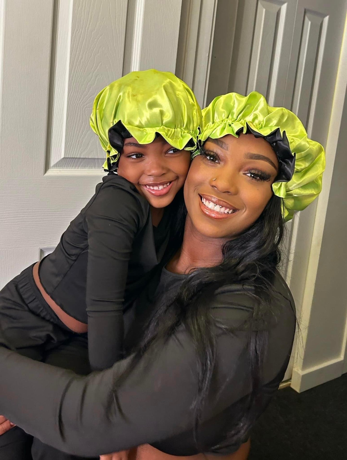 Two-Toned Reversible Silk Satin Bonnets & Solid Color Durags (Adult & Kids)