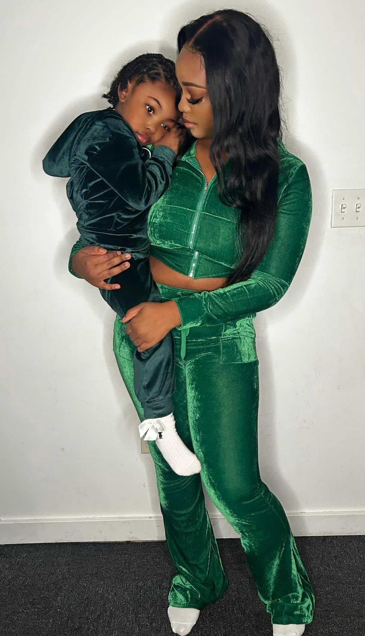 Go Getter Velour Velvet Set Mom And Mini Me