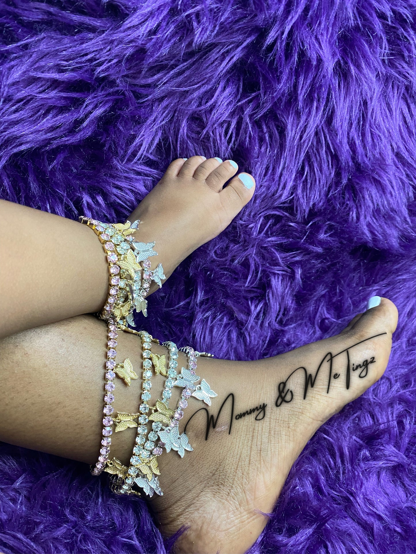 They See Me Shine Butterfly Ankle Bracelet Mini And Mom