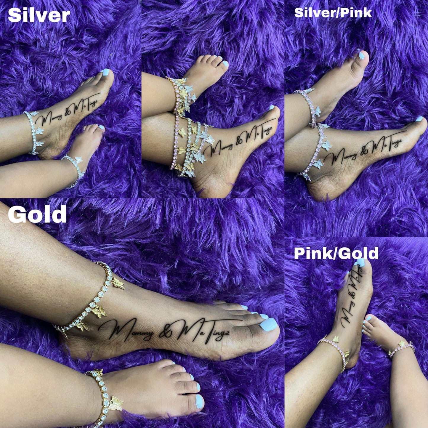 They See Me Shine Butterfly Ankle Bracelet Mini And Mom
