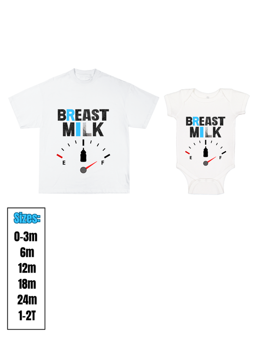 Breast Milk On Full Baby Funny White T-Shirt Bodysuit