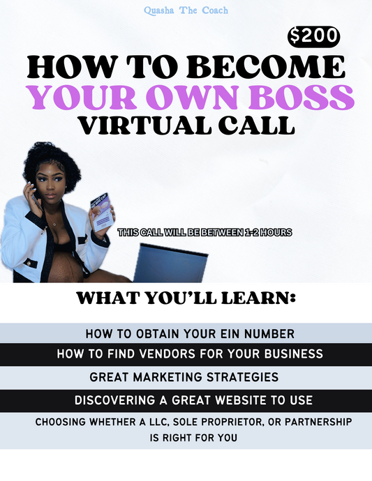 HOW TO BECOME YOUR OWN BOSS VIRTUAL CALL